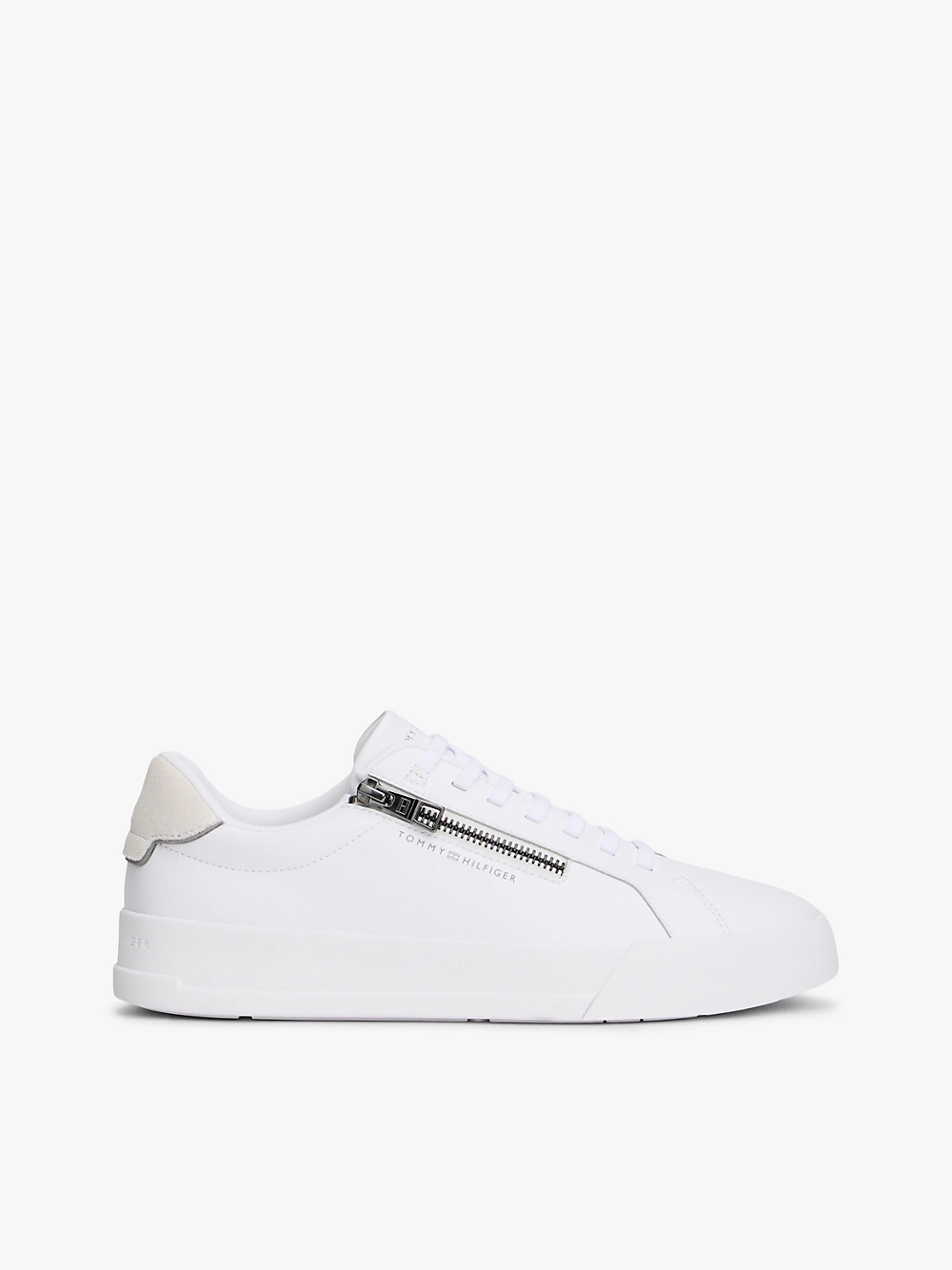 Sneakers sportive con pelle e zip