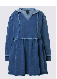 Maglia lunga con cappuccio