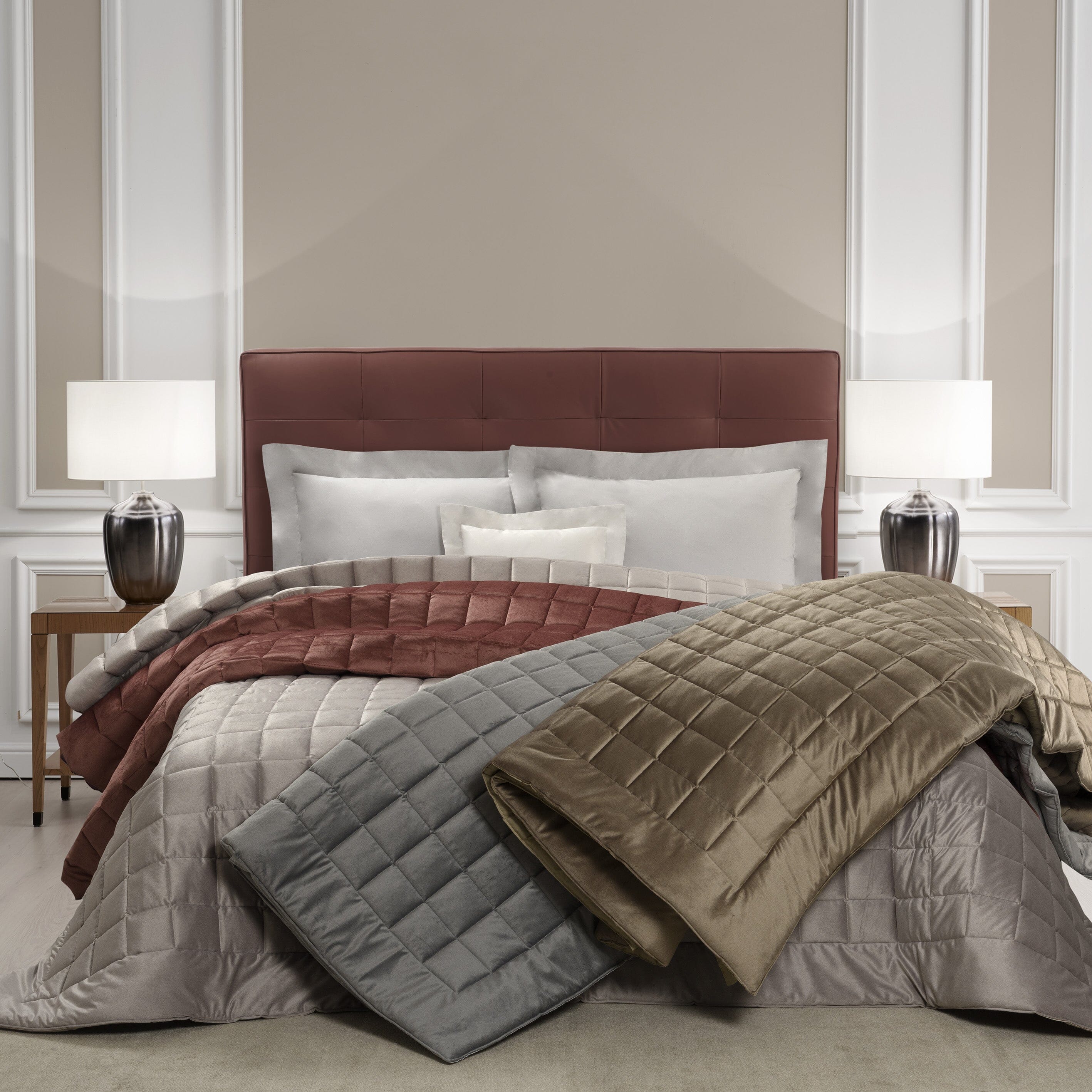 Image of Trapunta Invernale in Cotone <br>Tinta Unita - <b>Velour