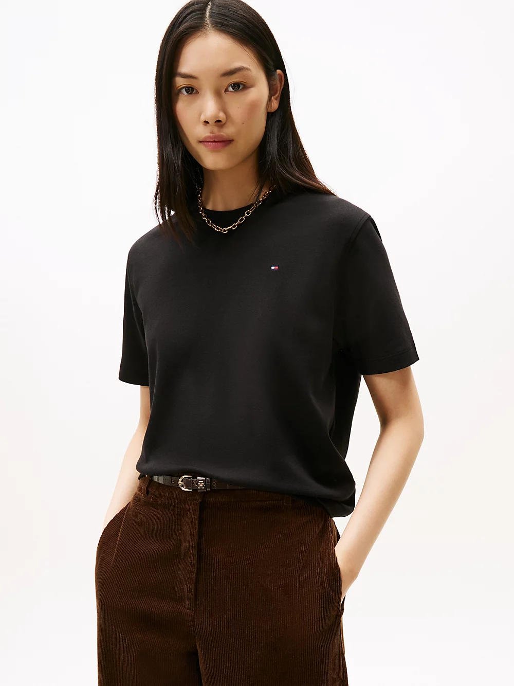 T-shirt relaxed fit in maglia interlock