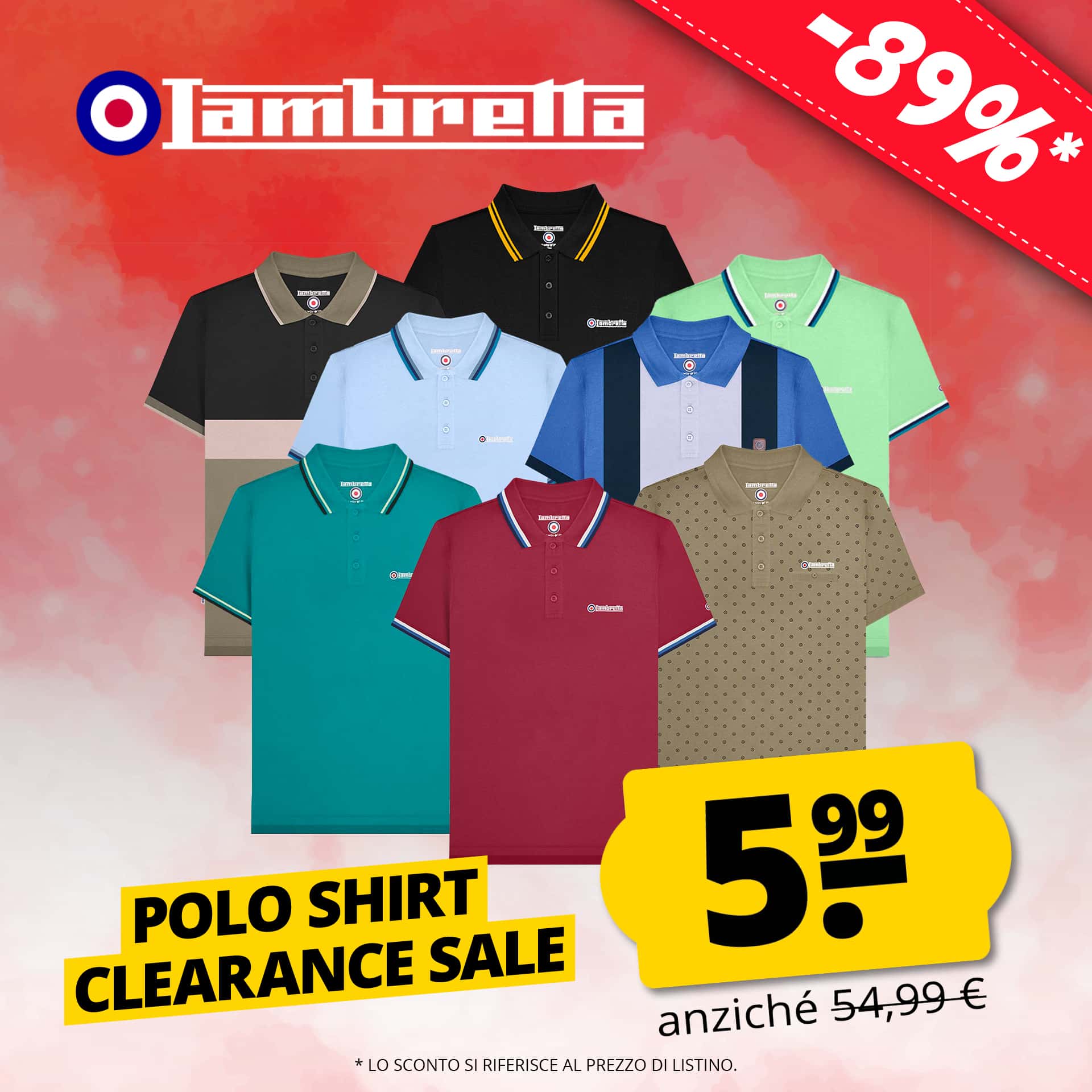 Lambretta doppia punta uomo polo