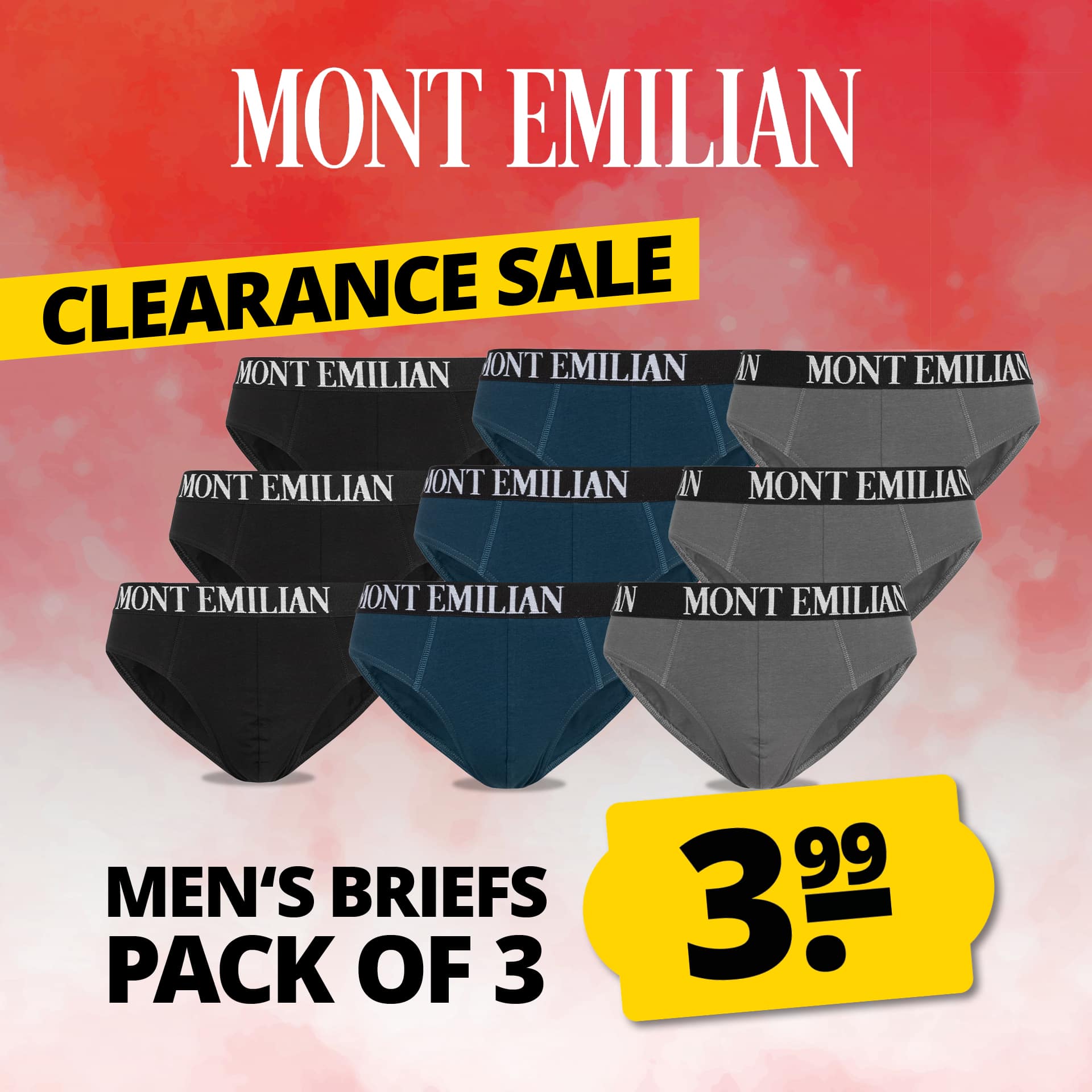 Mont Emilian avignon uomo slip set da 3
