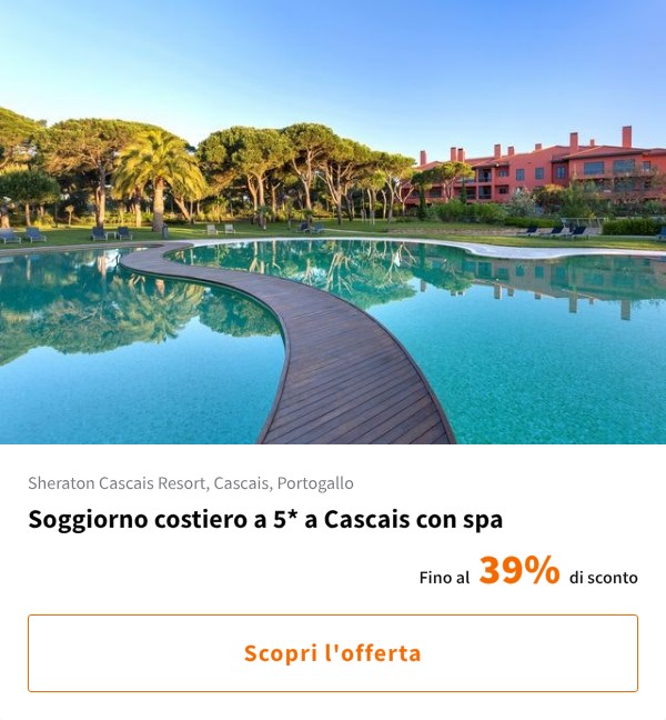 Soggiorno costiero a 5* a Cascais con spa