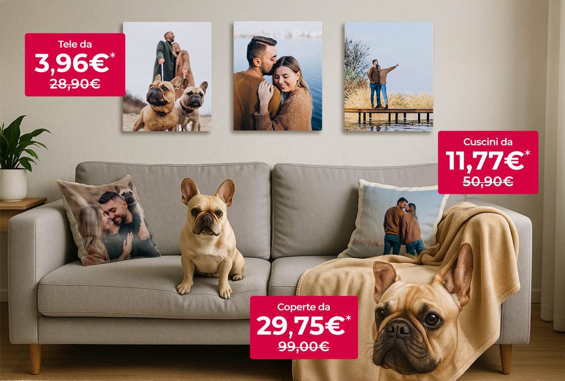 Rendi unico il tuo spazio con Prodotti Fotografici personalizzati che raccontano i tuoi ricordi più belli!
