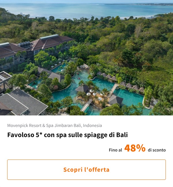 Favoloso 5* con spa sulle spiagge di Bali
