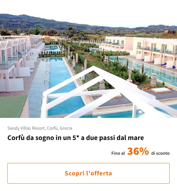 Corfù da sogno in un 5* a due passi dal mare
