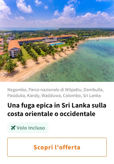 Una fuga epica in Sri Lanka sulla costa orientale o occidentale