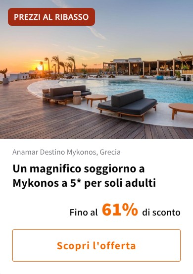 Un magnifico soggiorno a Mykonos a 5* per soli adulti