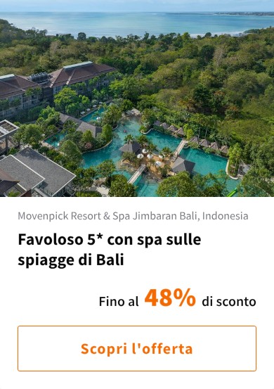 Favoloso 5* con spa sulle spiagge di Bali