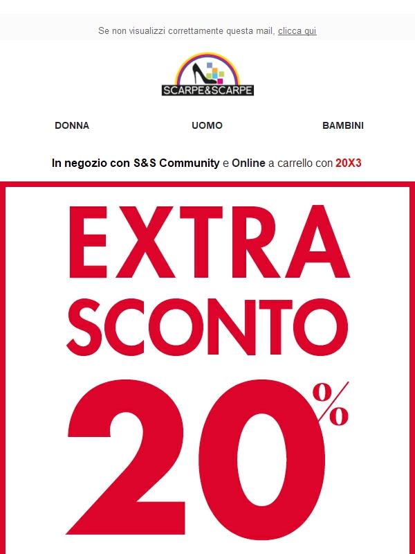 Ultime ore 🔥 EXTRA 20% SU 3 ARTICOLI