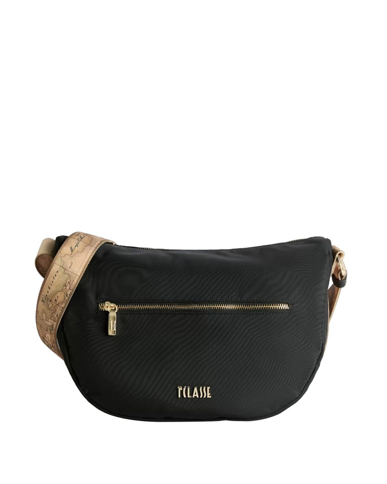 Image of Alviero Martini Prima Classe - Tracolla a mezzaluna grande in nylon riciclato Eco Vibe