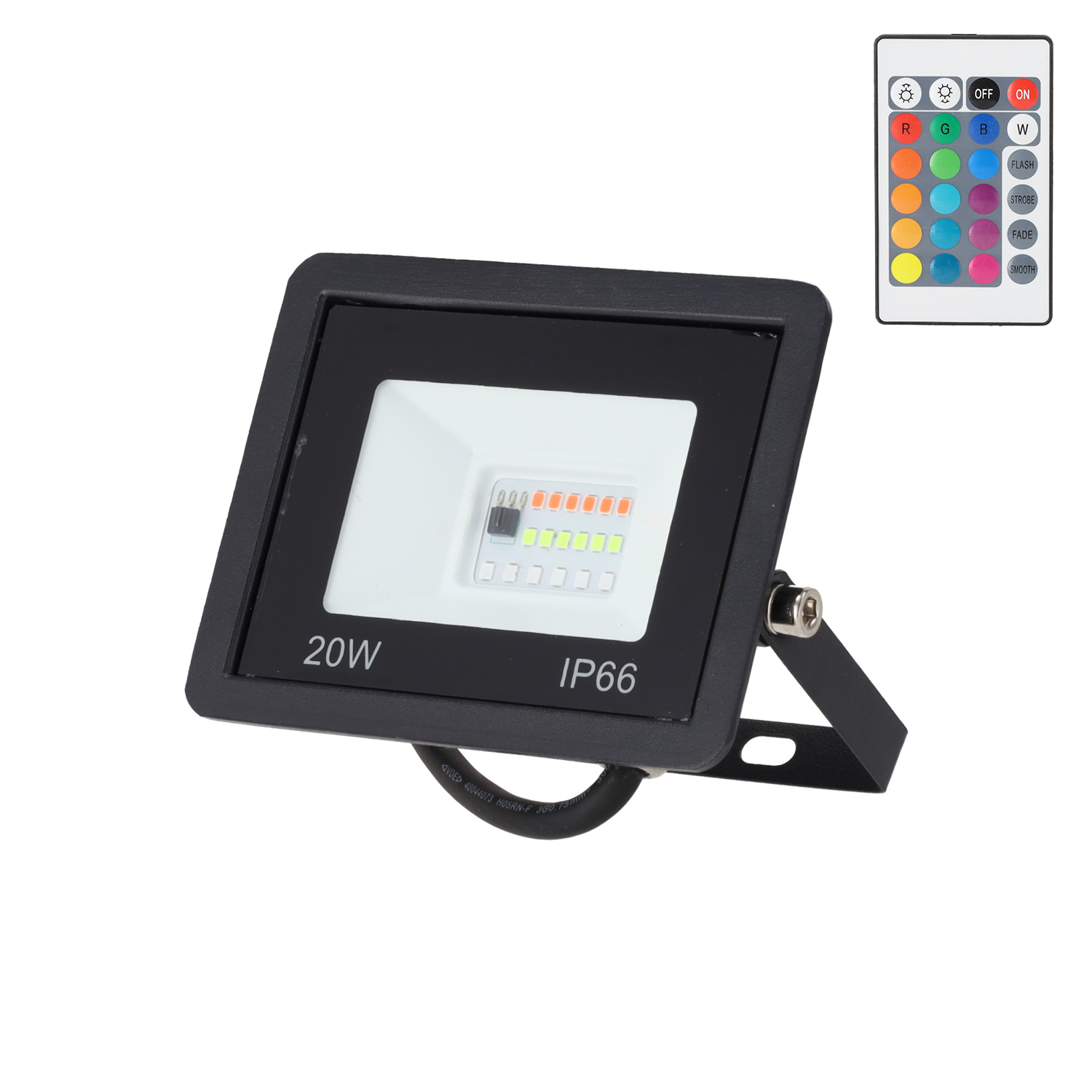 Proiettore LED RGBW con telecomando 20W [HO-ICRGBFL-20W]