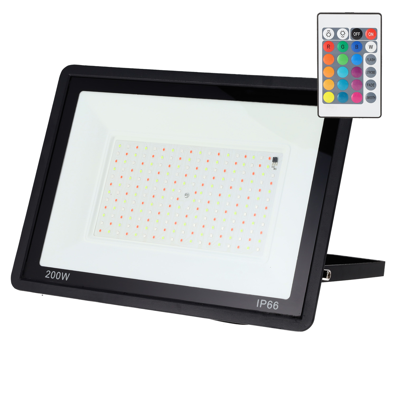 Proiettore LED RGBW con telecomando 200W [HO-ICRGBFL-200W]