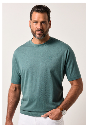 Maglia basic con taglio speciale per l'addome e mezze maniche, disponibile fino dalla tg. XXL alla tg. 10XL