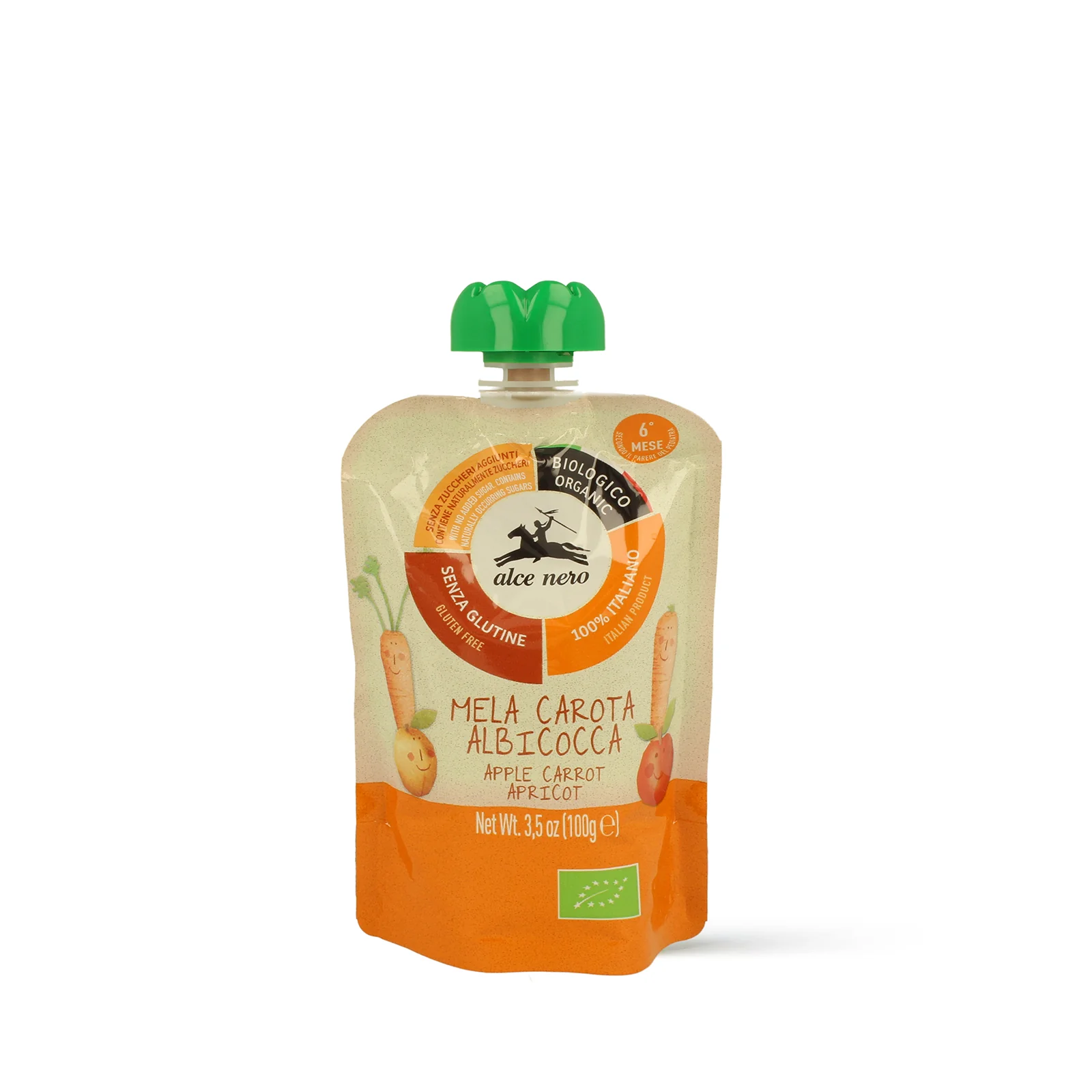 Image of Purea di mela carota e albicocca biologica