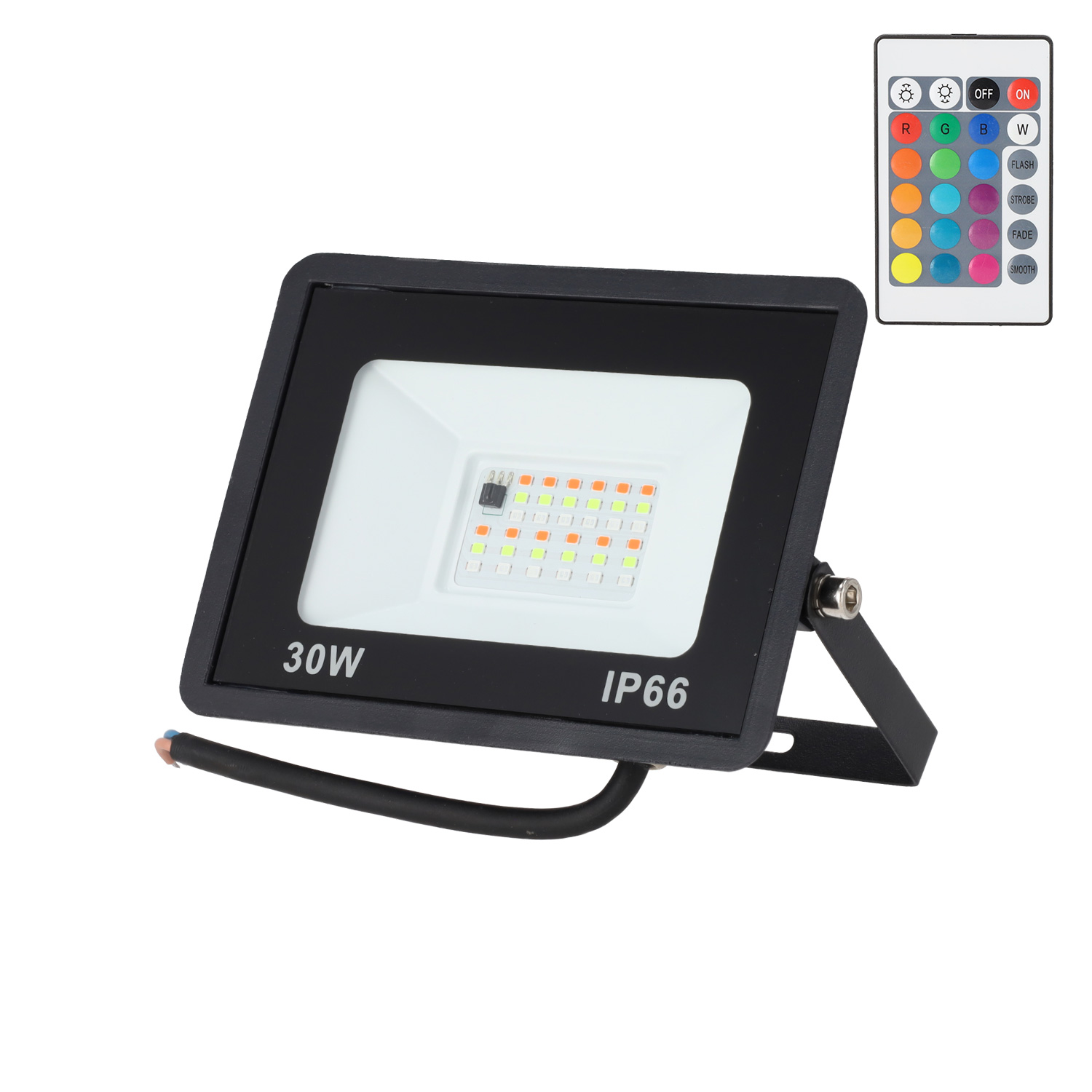 Proiettore LED RGBW con telecomando 30W [HO-ICRGBFL-30W]
