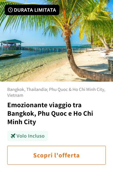 Emozionante viaggio tra Bangkok, Phu Quoc e Ho Chi Minh City