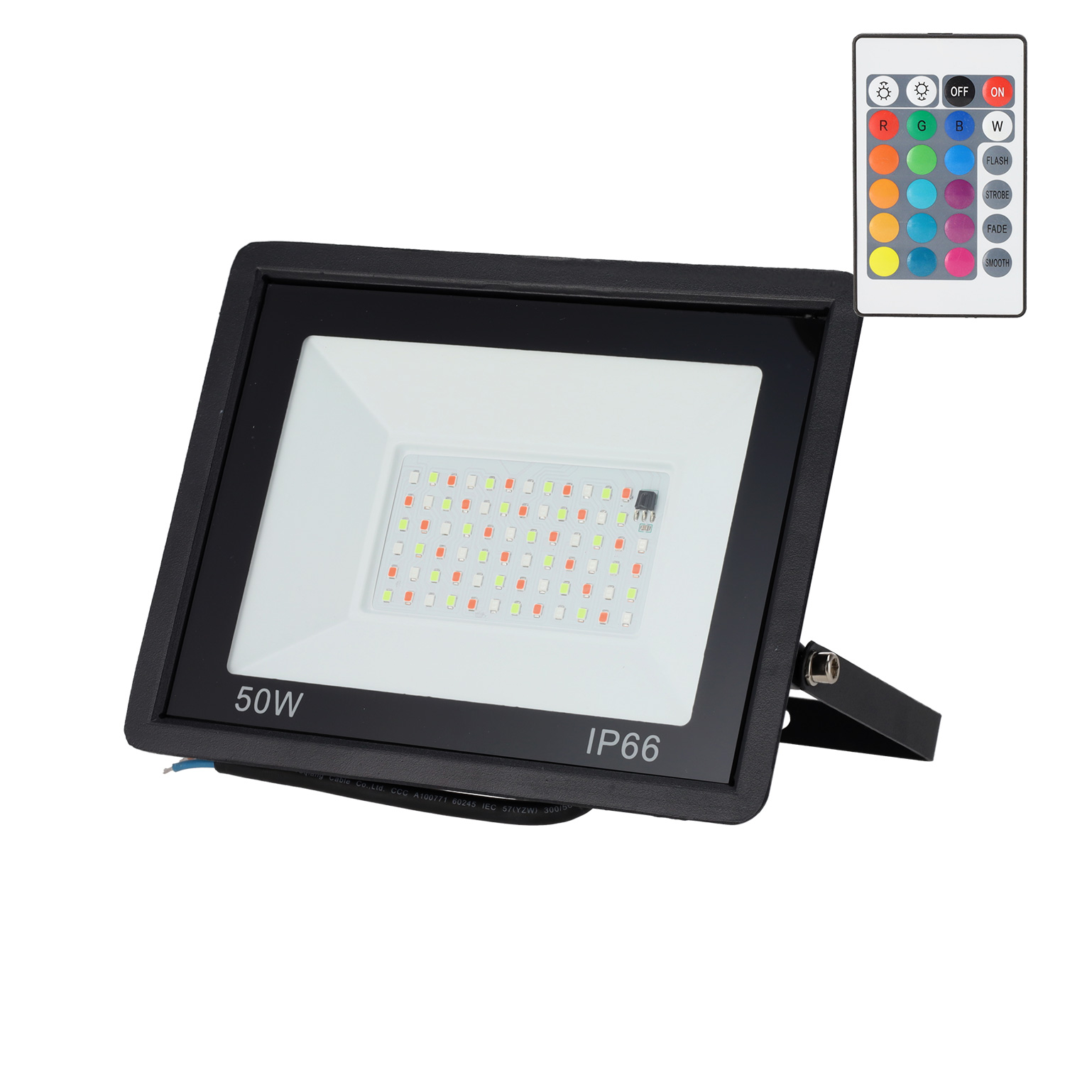 Proiettore LED RGBW con telecomando 50W [HO-ICRGBFL-50W]