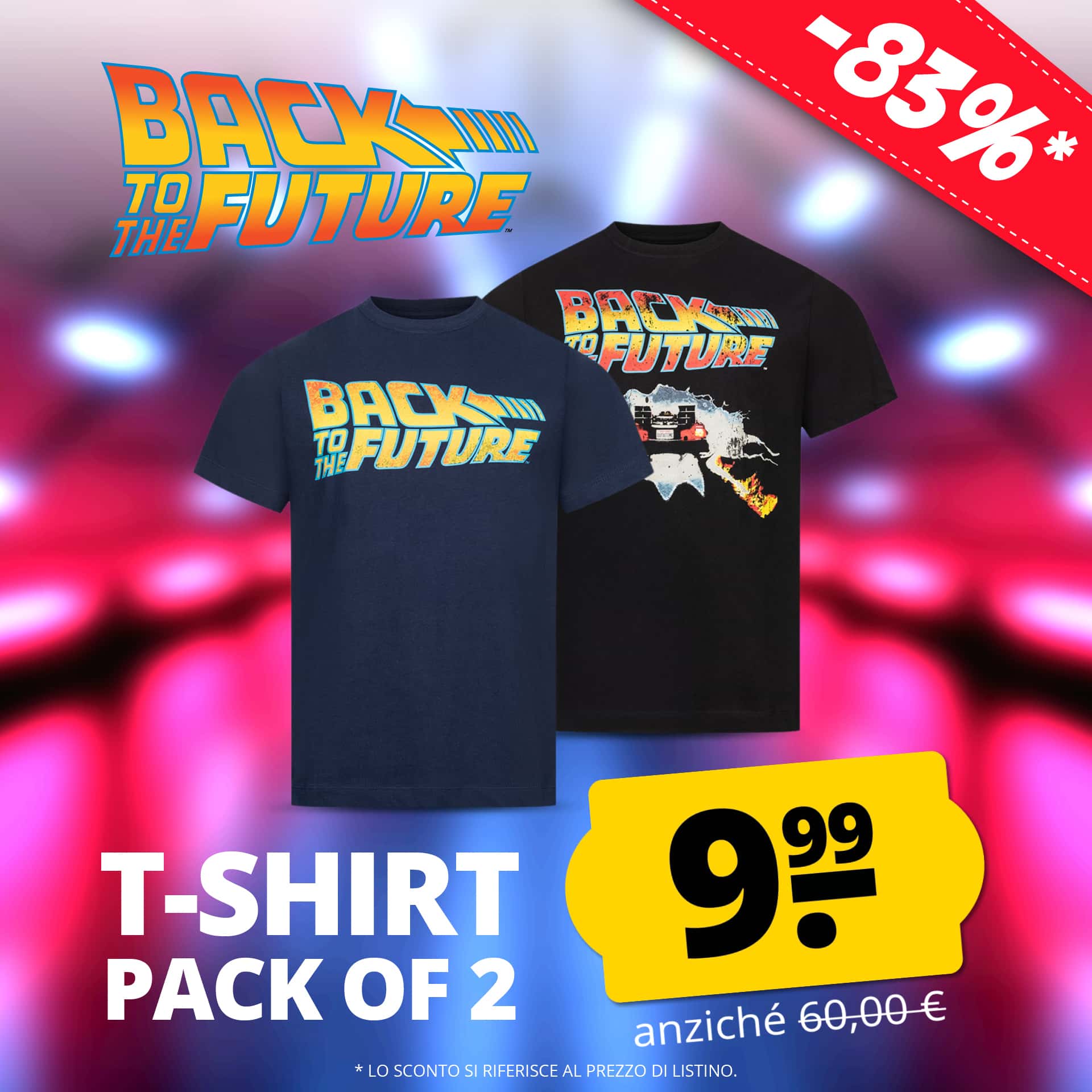 Ritormo al futuro uomo tshirt set da 2