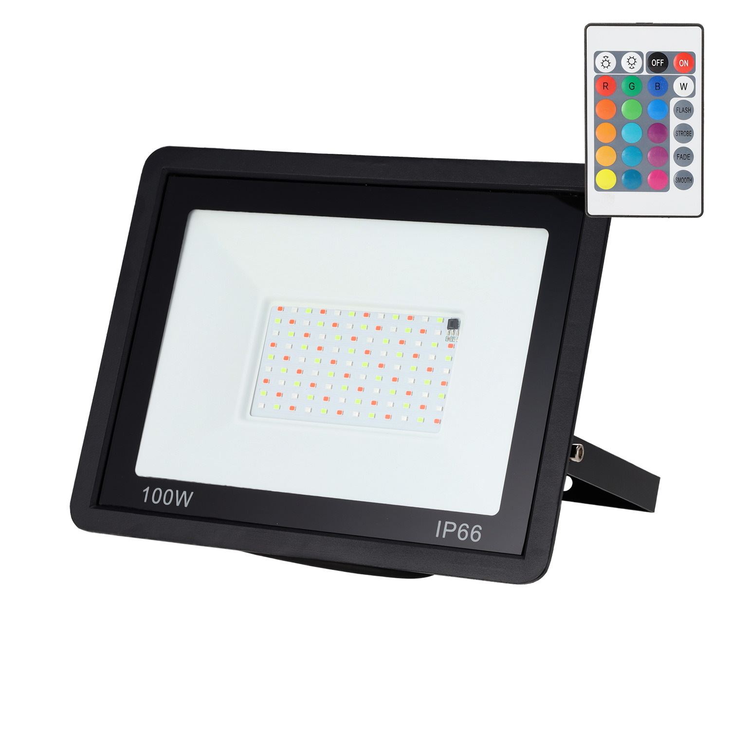 Proiettore LED RGBW con telecomando 100W [HO-ICRGBFL-100W]