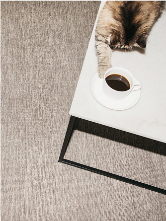 Beige washable rug