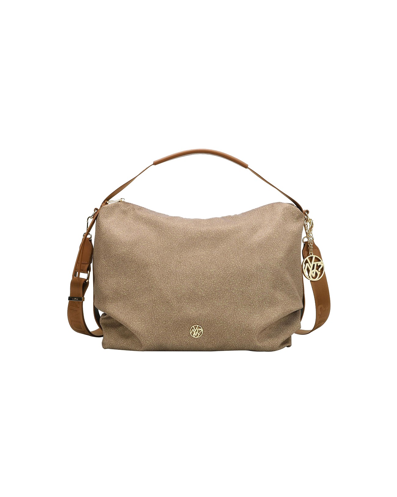Image of Ynot - Borsa a mano con manico singolo Tg. L in tessuto logato Cloud