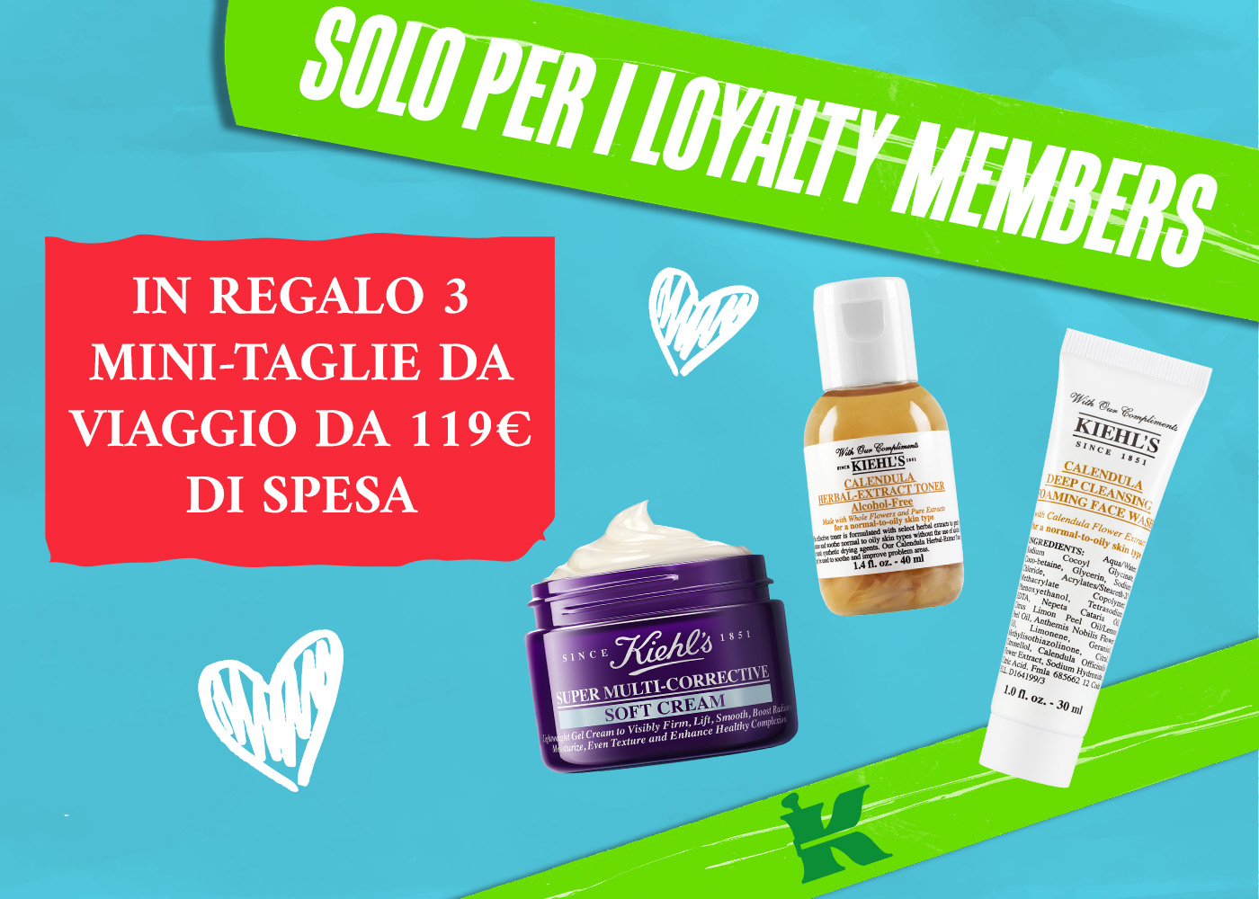 Solo per i Loyalty Members - In regalo 3 mini-taglie da viaggio a partire da 119€ di spesa!