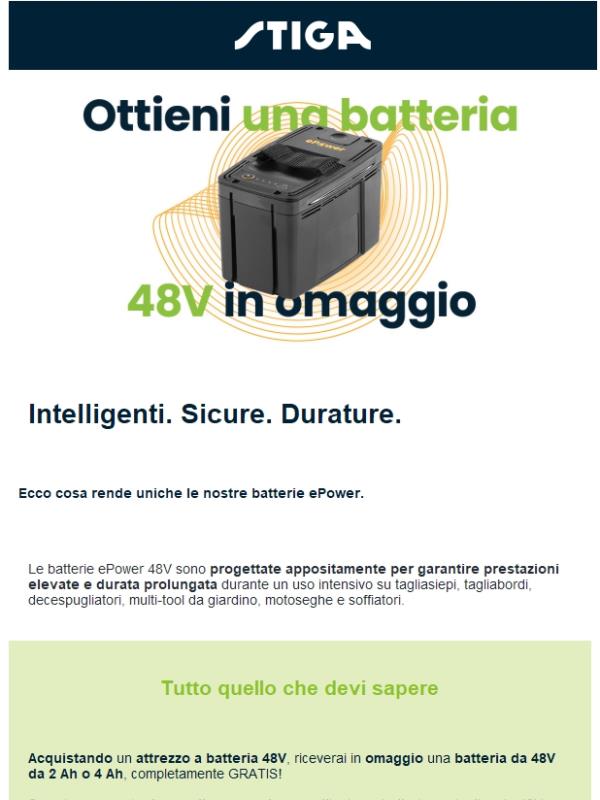 Ottieni una batteria in OMAGGIO