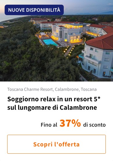 Soggiorno relax in un resort 5* sul lungomare di Calambrone