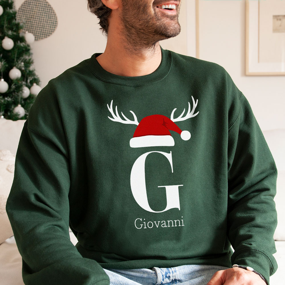 Image of Maglione Natalizio Personalizzato con Monogramma