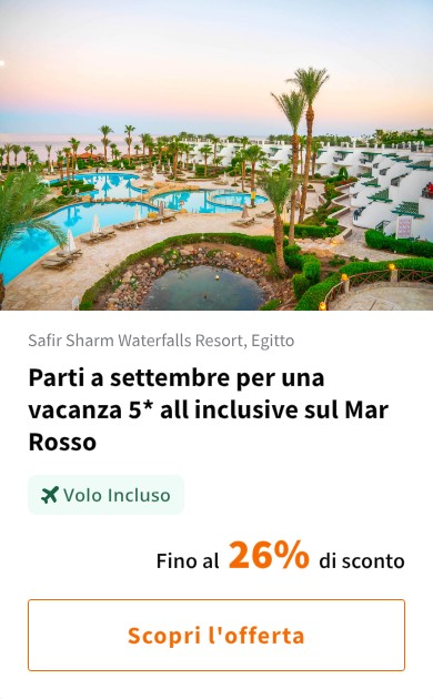 Parti a settembre per una vacanza 5* all inclusive sul Mar Rosso