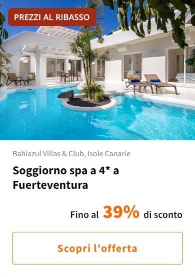 Soggiorno spa a 4* a Fuerteventura