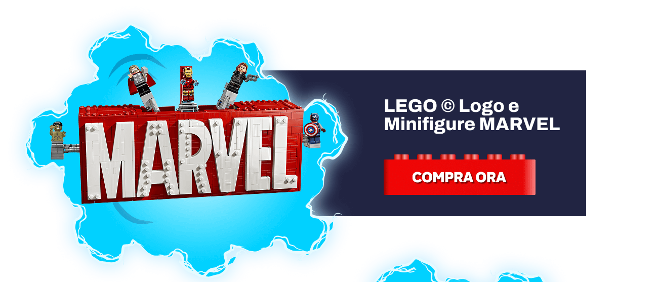 LEGO © Logo e Minifigure MARVEL. COMPRA ORA