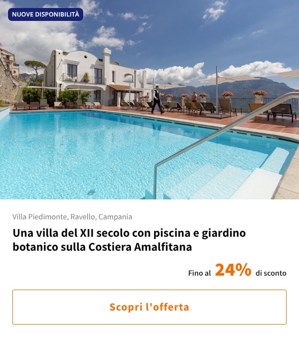 Una villa del XII secolo con piscina e giardino botanico sulla Costiera Amalfitana