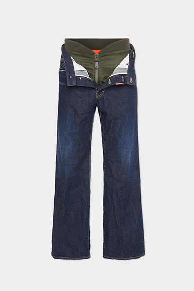 Dark Indigo Aviator Wash Loose Jeans