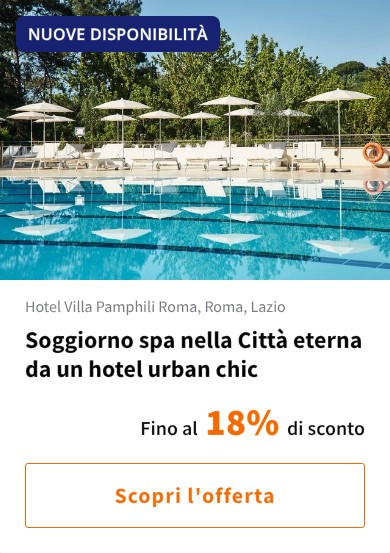 Soggiorno spa nella Città eterna da un hotel urban chic
