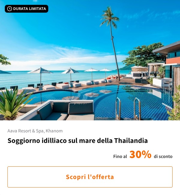 Soggiorno idilliaco sul mare della Thailandia