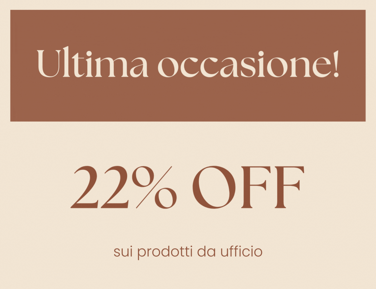 22% OFF sui prodotti da ufficio