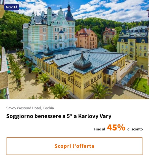 Soggiorno benessere a 5* a Karlovy Vary