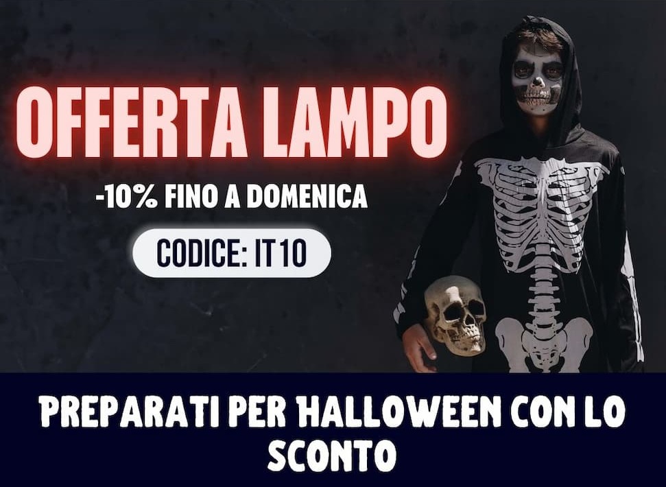 Offerta lampo -10% fino a domenica codice: IT10