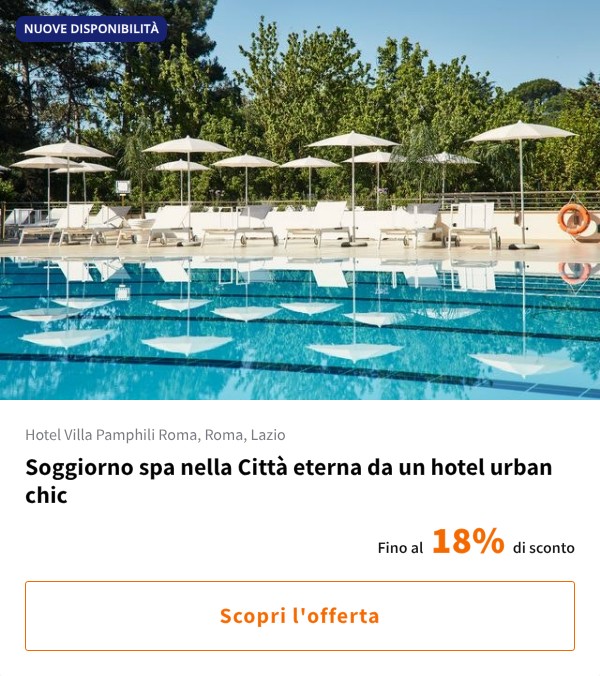 Soggiorno spa nella Città eterna da un hotel urban chic