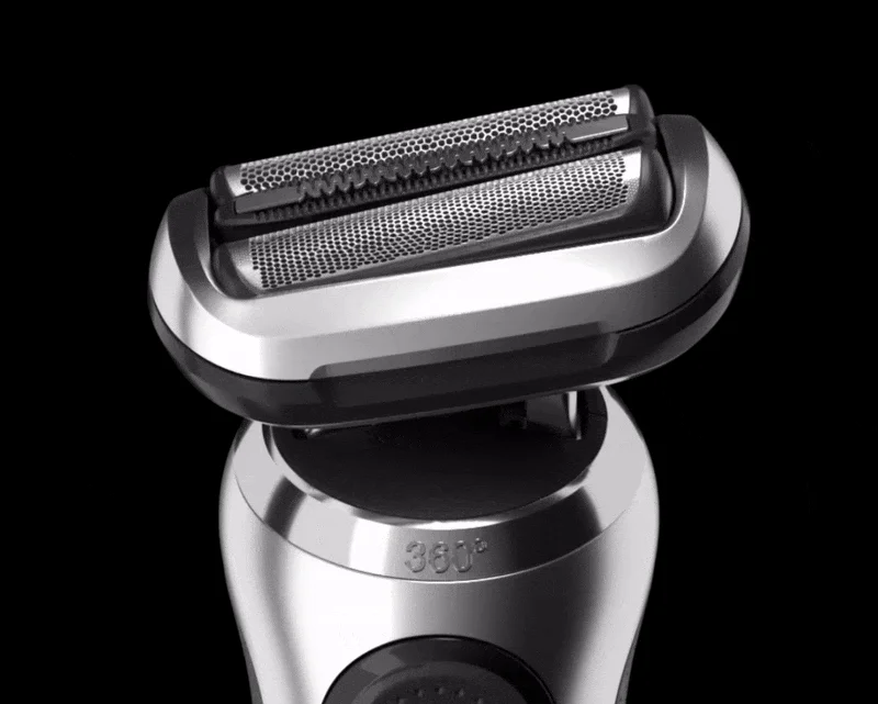 Video della testina flessibile a 360 gradi del rasoio Braun Series 7.