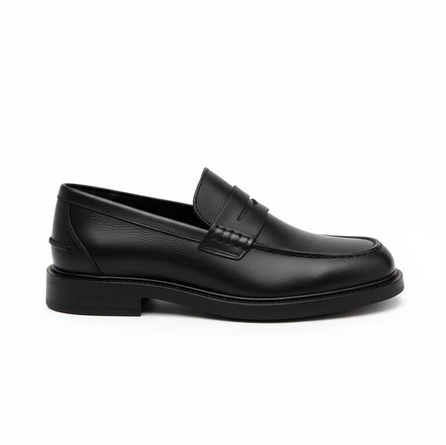 Image of Mocassino uomo in pelle nera - Felice