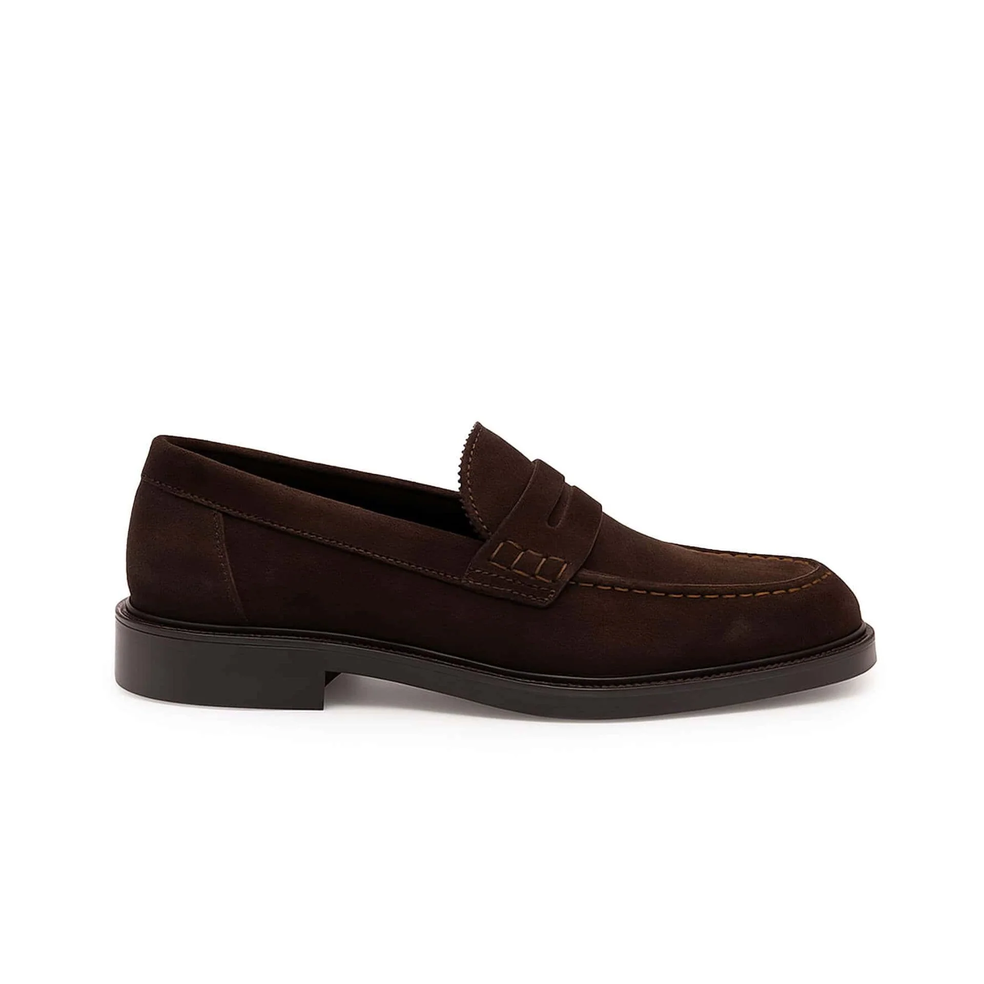 Image of Mocassino uomo in camoscio marrone - Felice