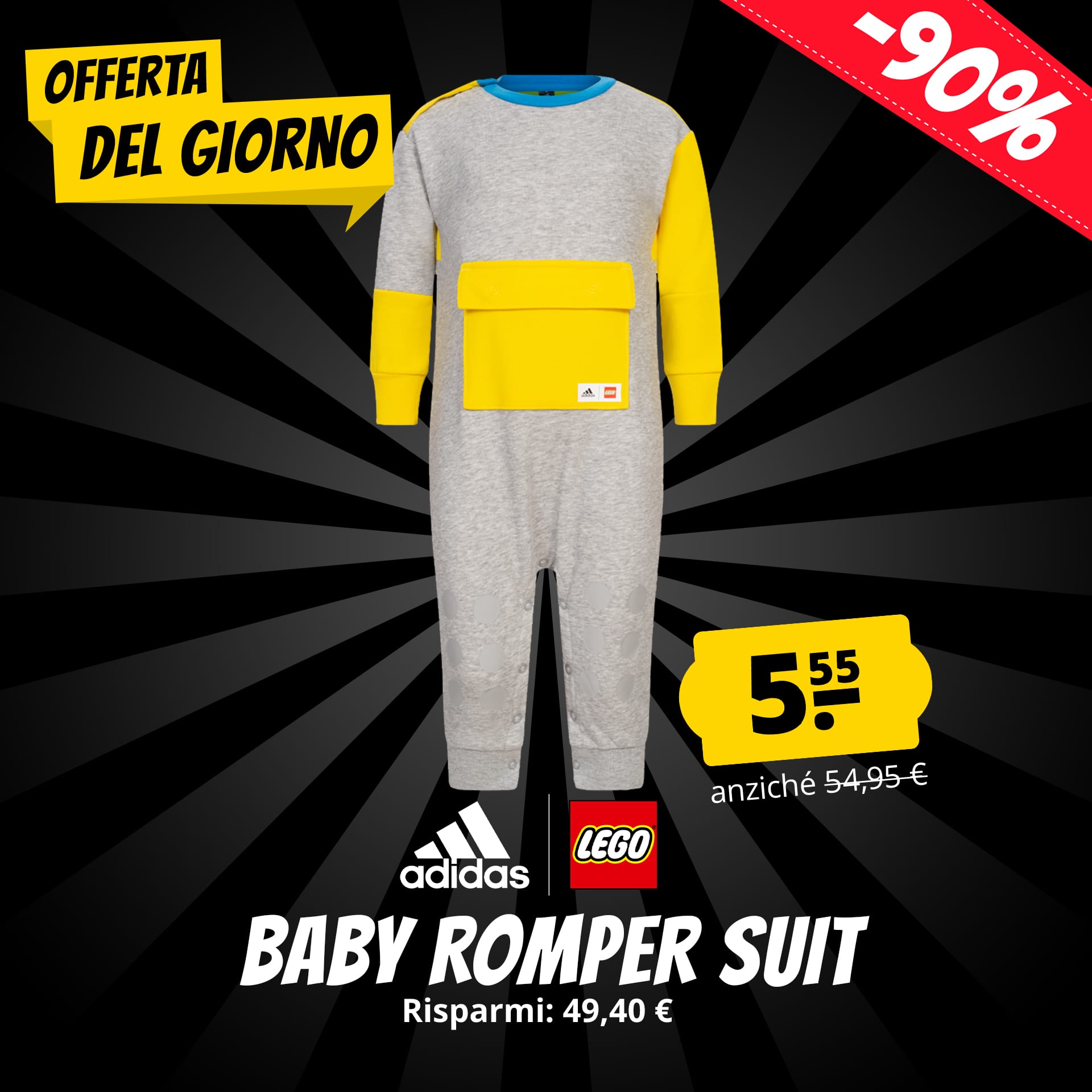 Adidas x lego x duplo baby tutina