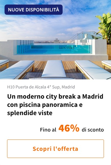 Un moderno city break a Madrid con piscina panoramica e splendide viste