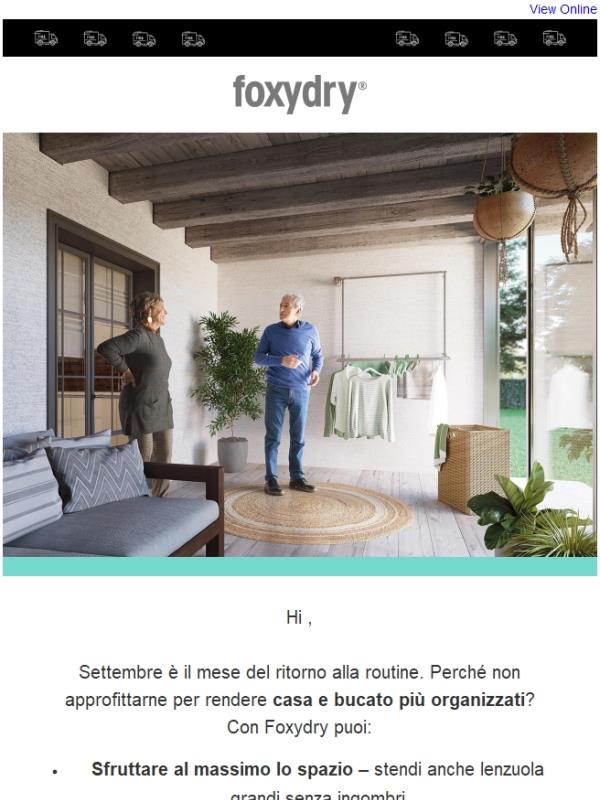 Rientro a casa più organizzato con Foxydry