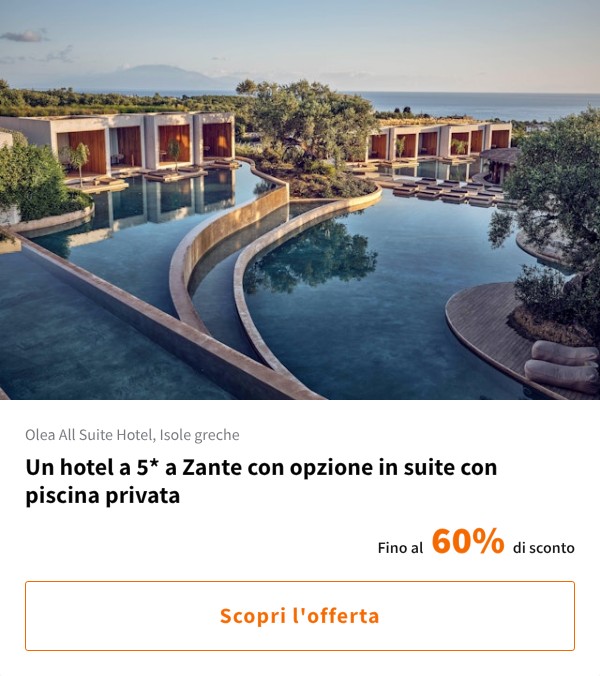Un hotel a 5* a Zante con opzione in suite con piscina privata
