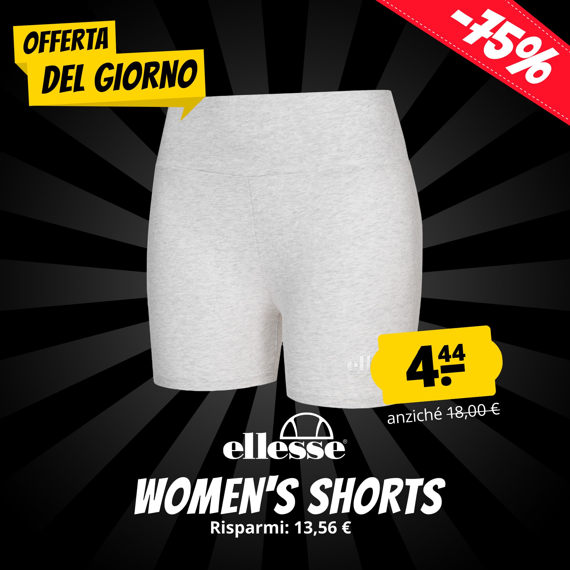 Ellesse pattled donna shorts