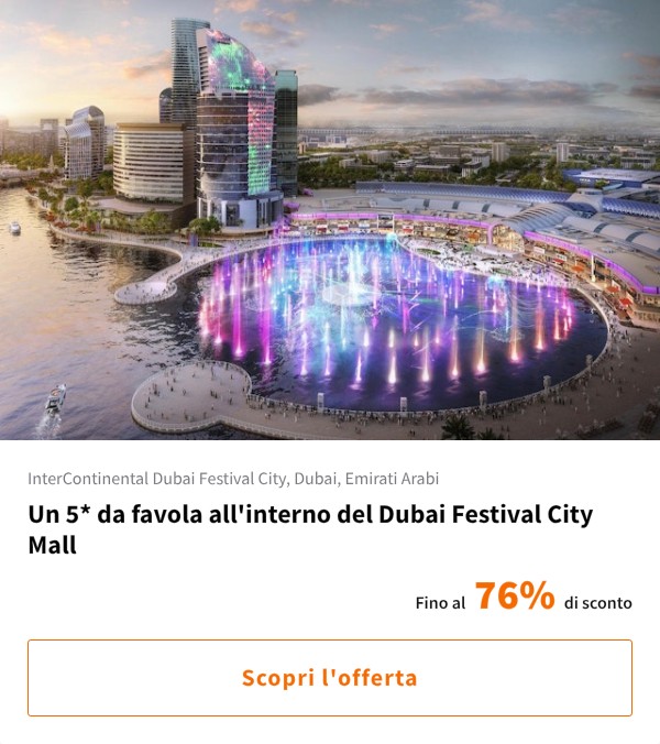 Un 5* da favola all&#x27;interno del Dubai Festival City Mall